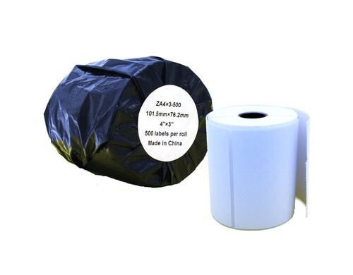 Compatible Zebra 101.5mm x 76.2mm x 500 pcs (25mm core) White Shipping Labels Roll