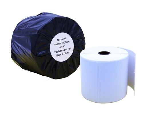 Compatible Zebra 101.5mm x 101.5mm x 700 pcs (25mm core) White Labels Roll