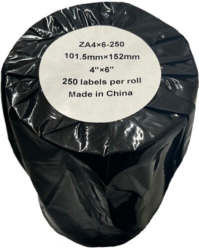 Compatible Zebra 101.5mm x 152mm x 250 pcs (25mm core) White Large Shipping Labels Roll