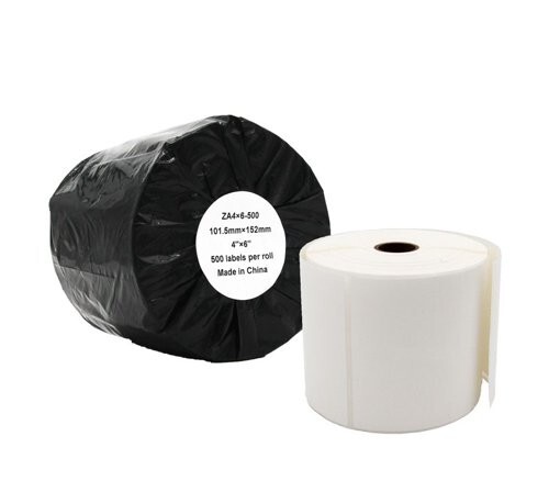 Compatible Zebra 101.5mm x 152mm x 500 pcs (25mm core) White Large Shipping Labels Roll